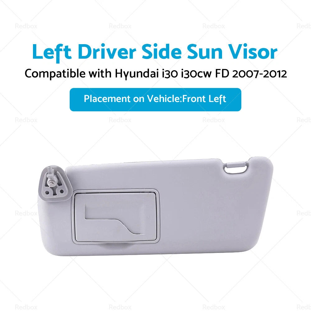 Left Passenger Side Sun Visor Shade for Hyundai i30 i30cw (2007–2012)