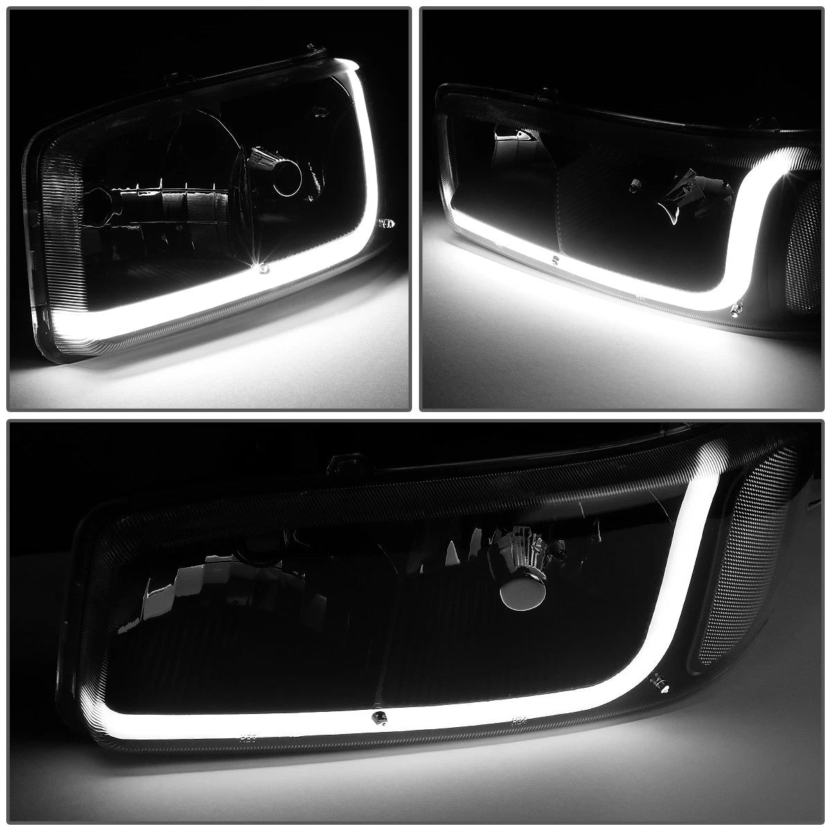 LED DRL Headlight Bumper Lamps for GMC Sierra 1500 Denali (2002–2007)