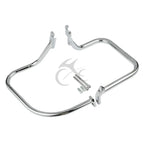 Chrome/Black Saddlebag Guard Rail Crash Bar for Harley FLST FLSTC (2000–2017)