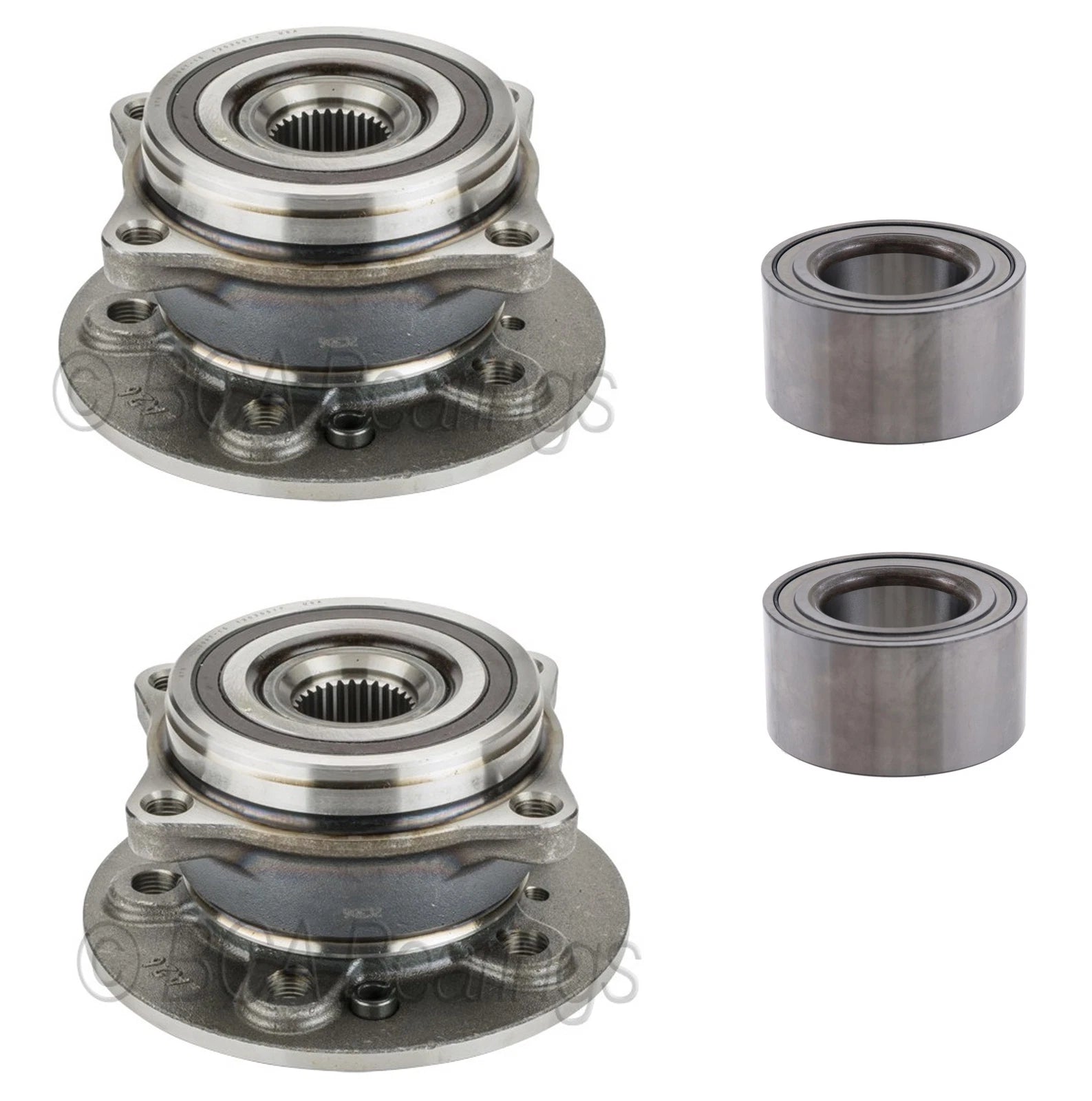 BCA Front Wheel Bearing and Hub Assemblies & Rear Bearings Kit for MB W166 (2006–2015)