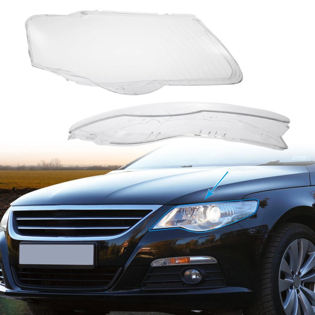 1 Pair Headlight Lens Cover Shell for VW Passat B6 (2006–2011) 3C0 941 0
