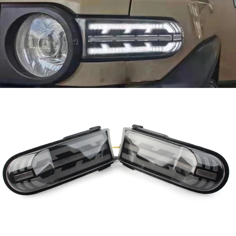 DRL Fog Light Daytime Running Lamp w/Turn Signal for Toyota FJ Cruiser (2007–2021)