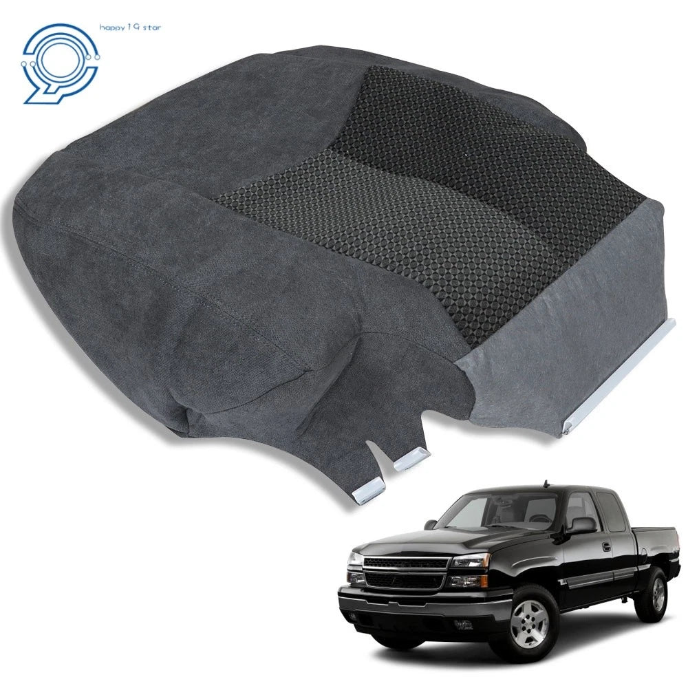 Driver Bottom Seat Cover for Chevy Silverado (2003-2006) Dark Gray Cloth