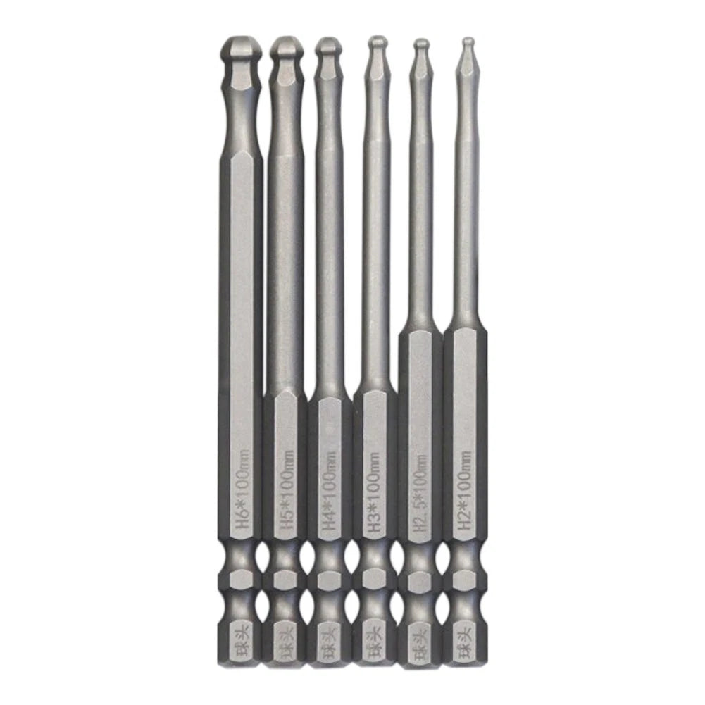 1pc Magnetic Ball End Hex Screwdriver Bit for Metric Hex (100mm)