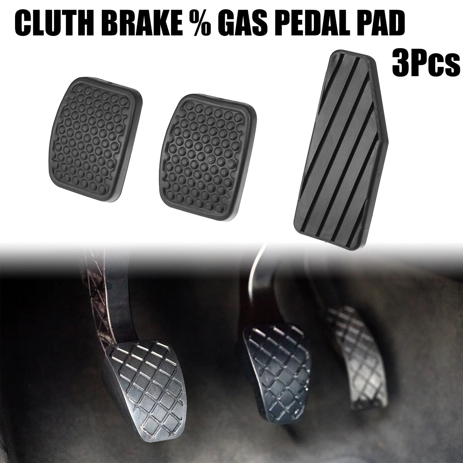3 Pcs Clutch Brake Gas Pedal Cover for Suzuki Aerio (2001–2007) 703820372295