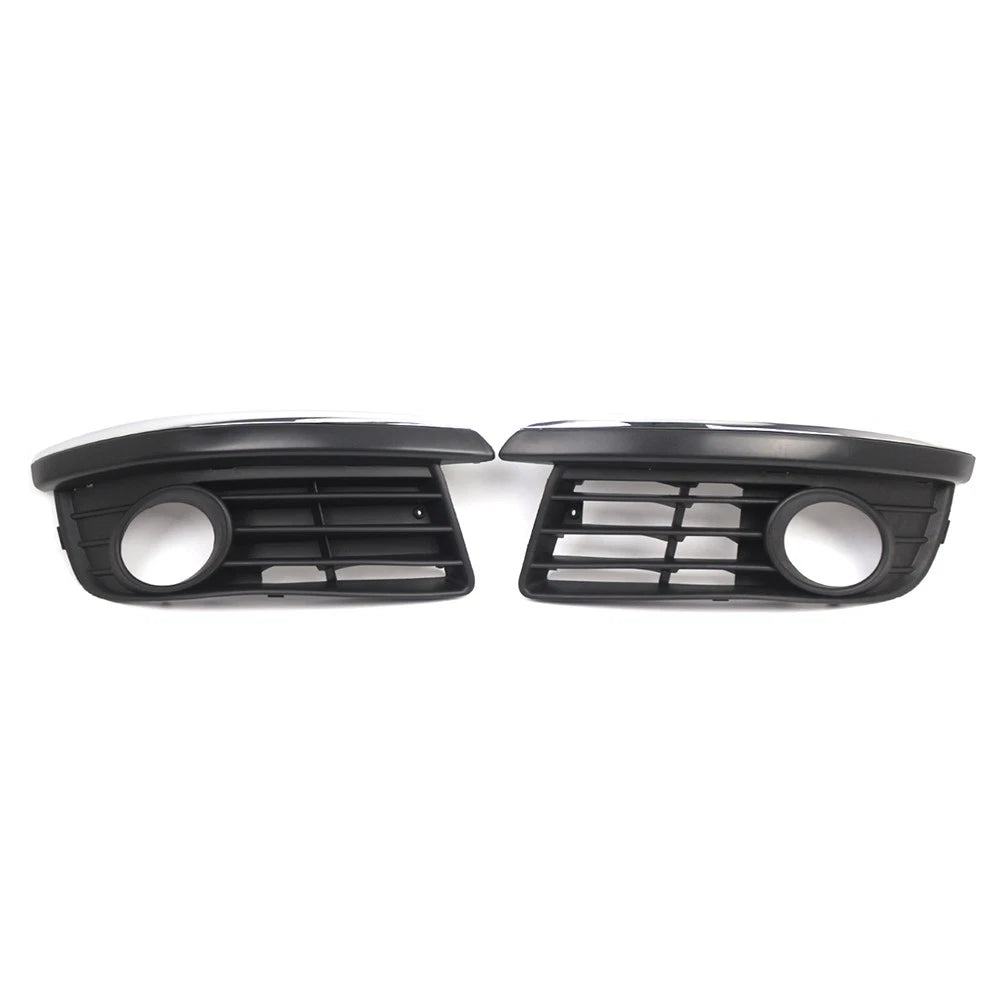 2X Front Bumper Fog Light Lamp Cover w/ Chrome Trim for VW Jetta (2006–2010)
