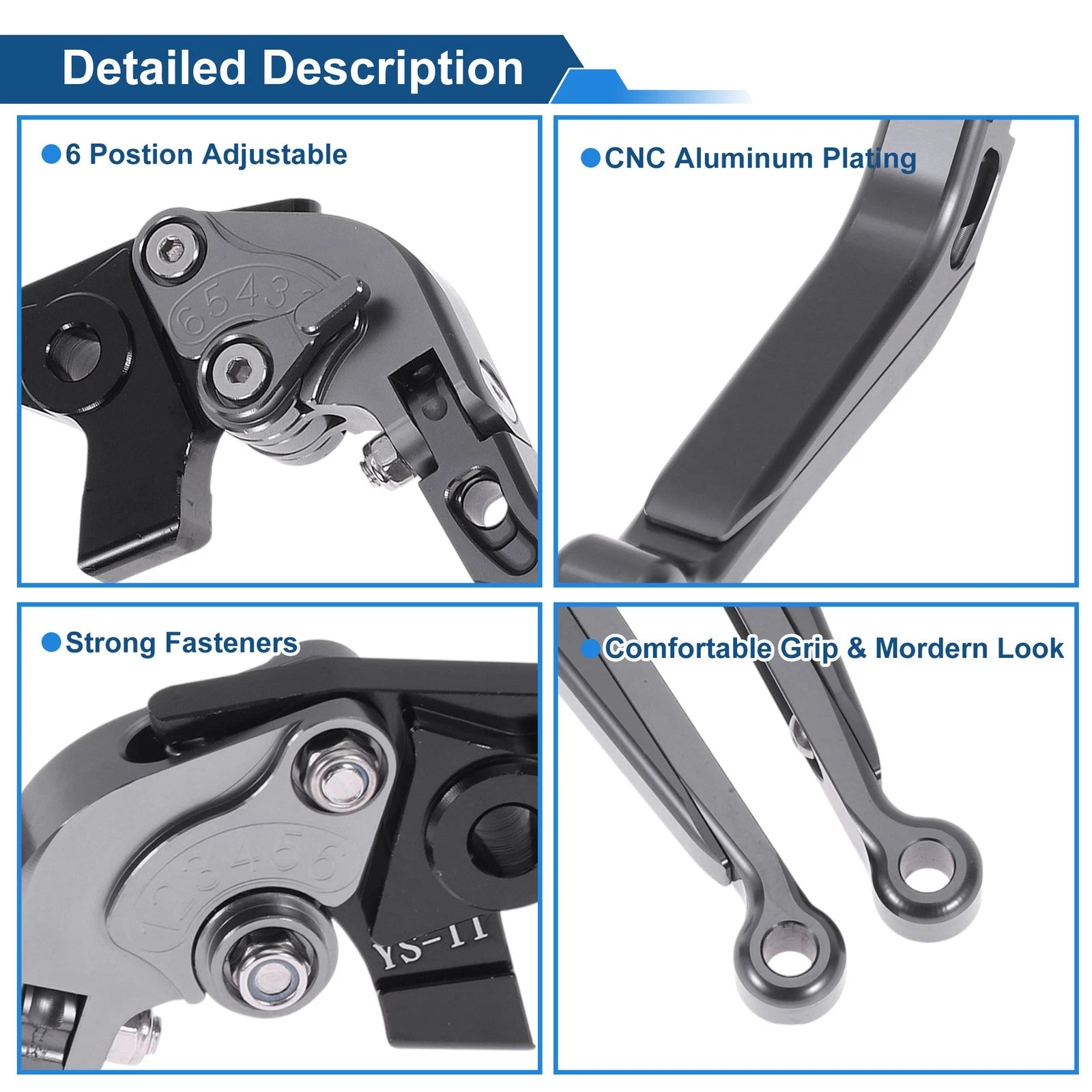 Adjustable Brake Clutch Levers for Honda X11 (1999–2002) Solid Titanium