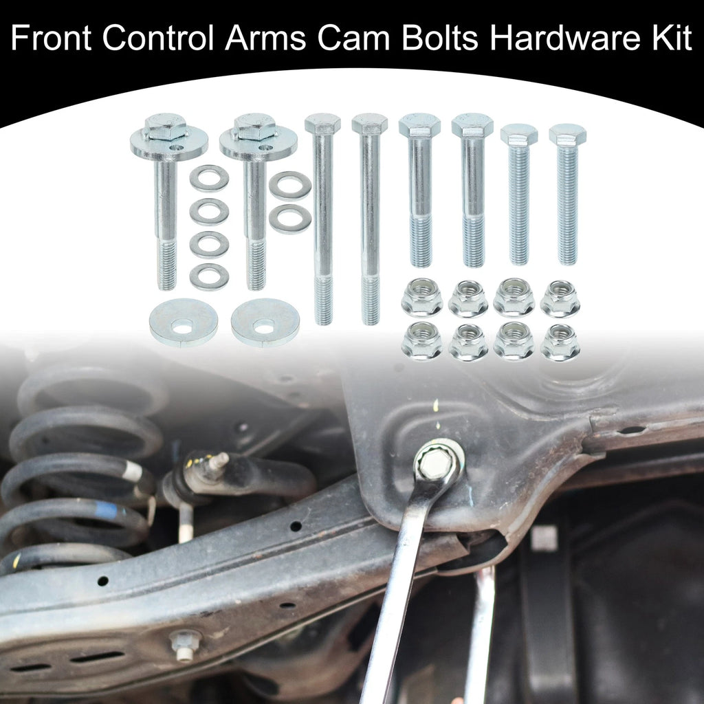 Set of 4 Front Control Arms Cam Bolts Hardware Kit for Dodge Ram 1500 (2002–2008)