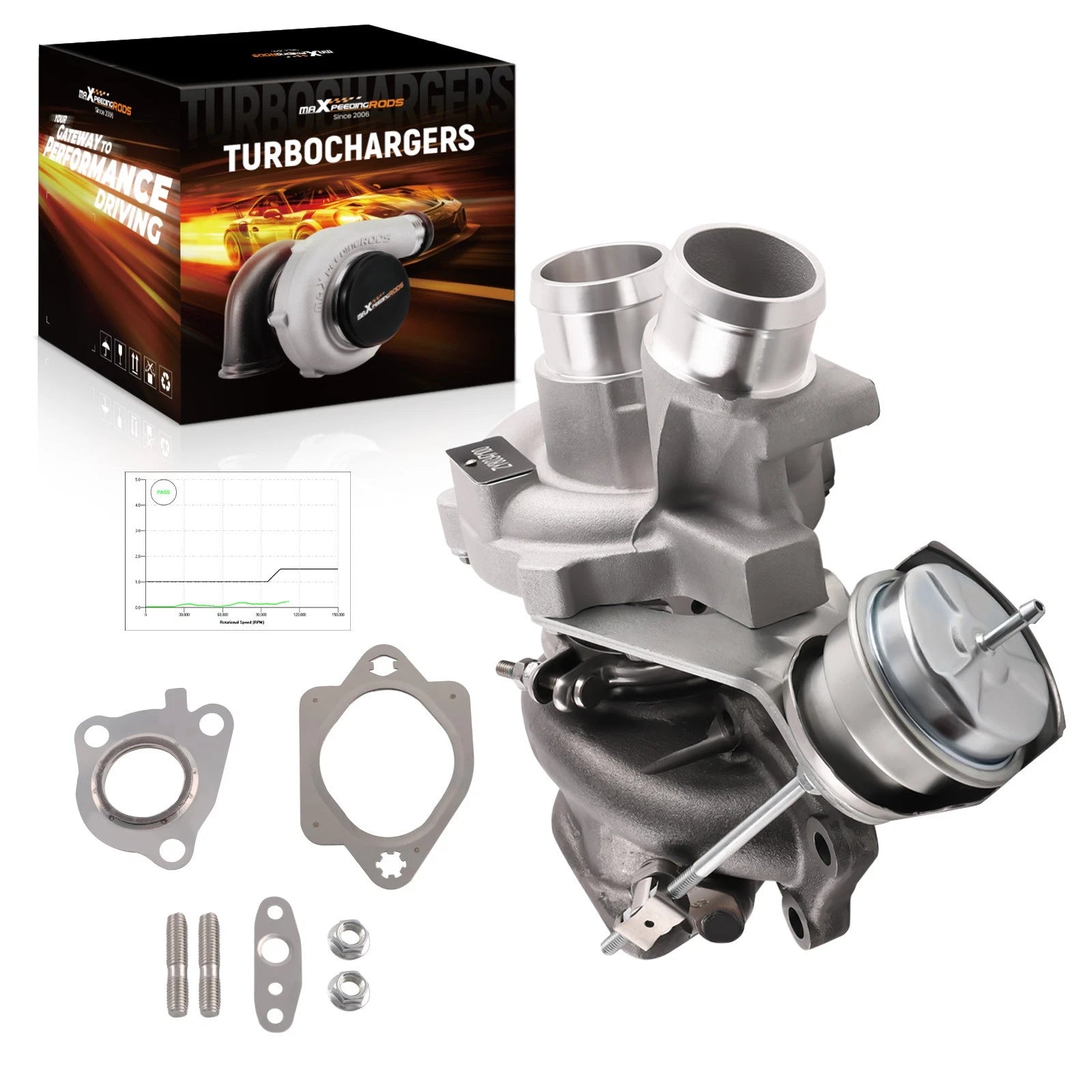 Left Billet Turbocharger for Ford F150 V6 3.5L (2013–2016)