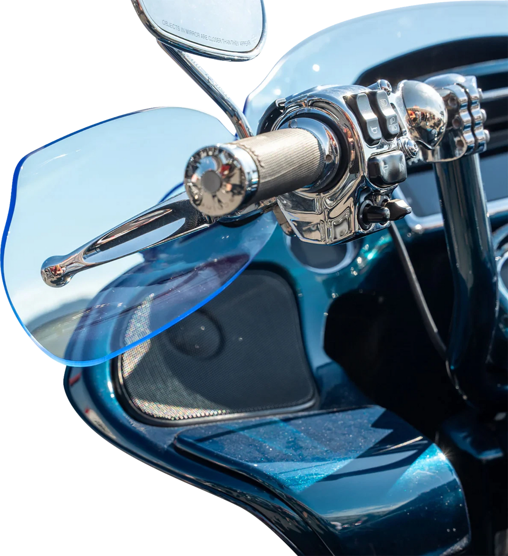 Klock Werks Flare Handguards for Harley-Davidson (Cable Clutch, Blue Ice)