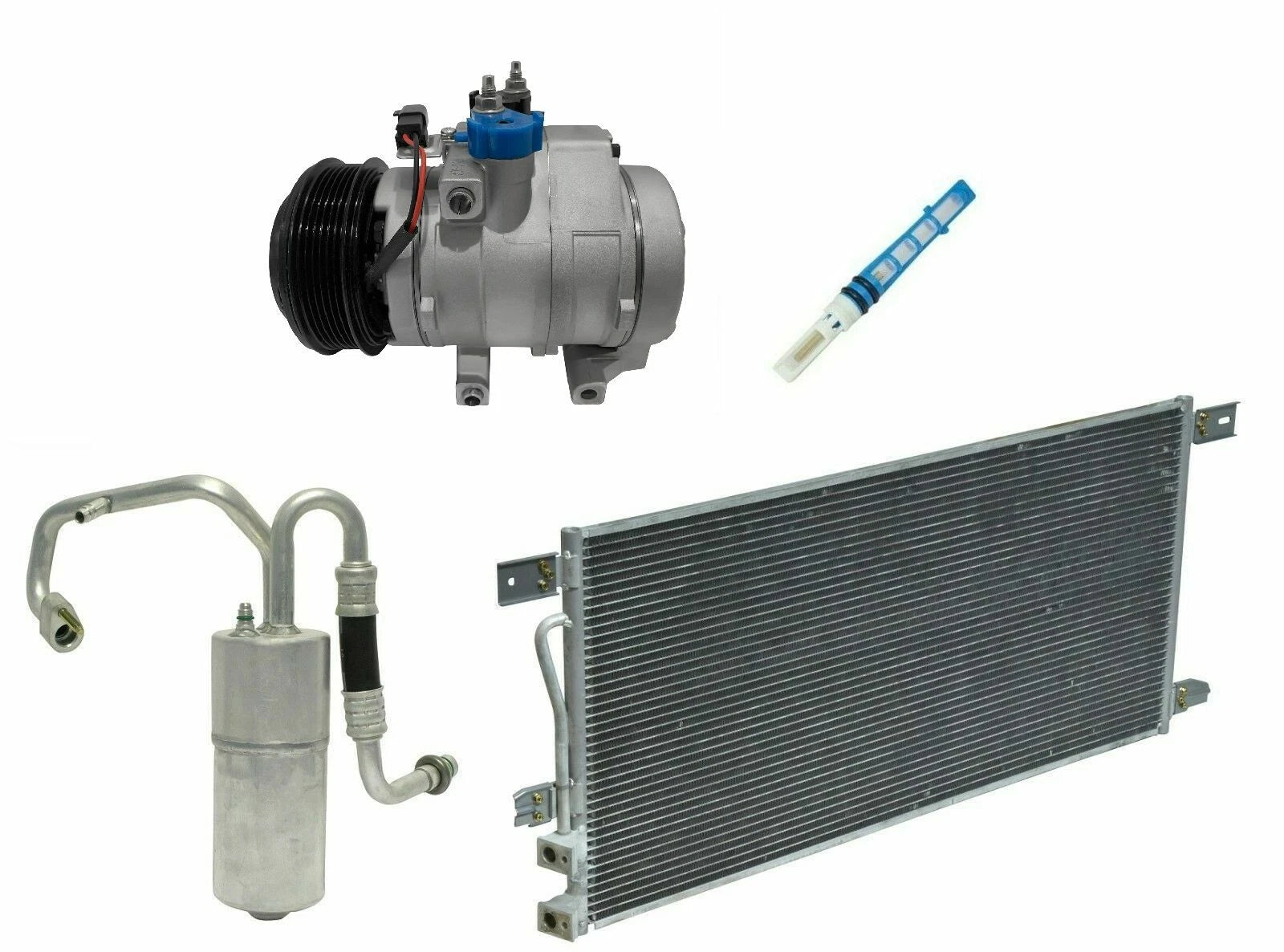 AC Compressor Kit w Condenser Replacement for Ford F-250 Super Duty (2009–2010)