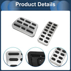Set of 1 Automatic Footrest Pedals Cover for Hyundai Accent (2011–2019) Silver Tone