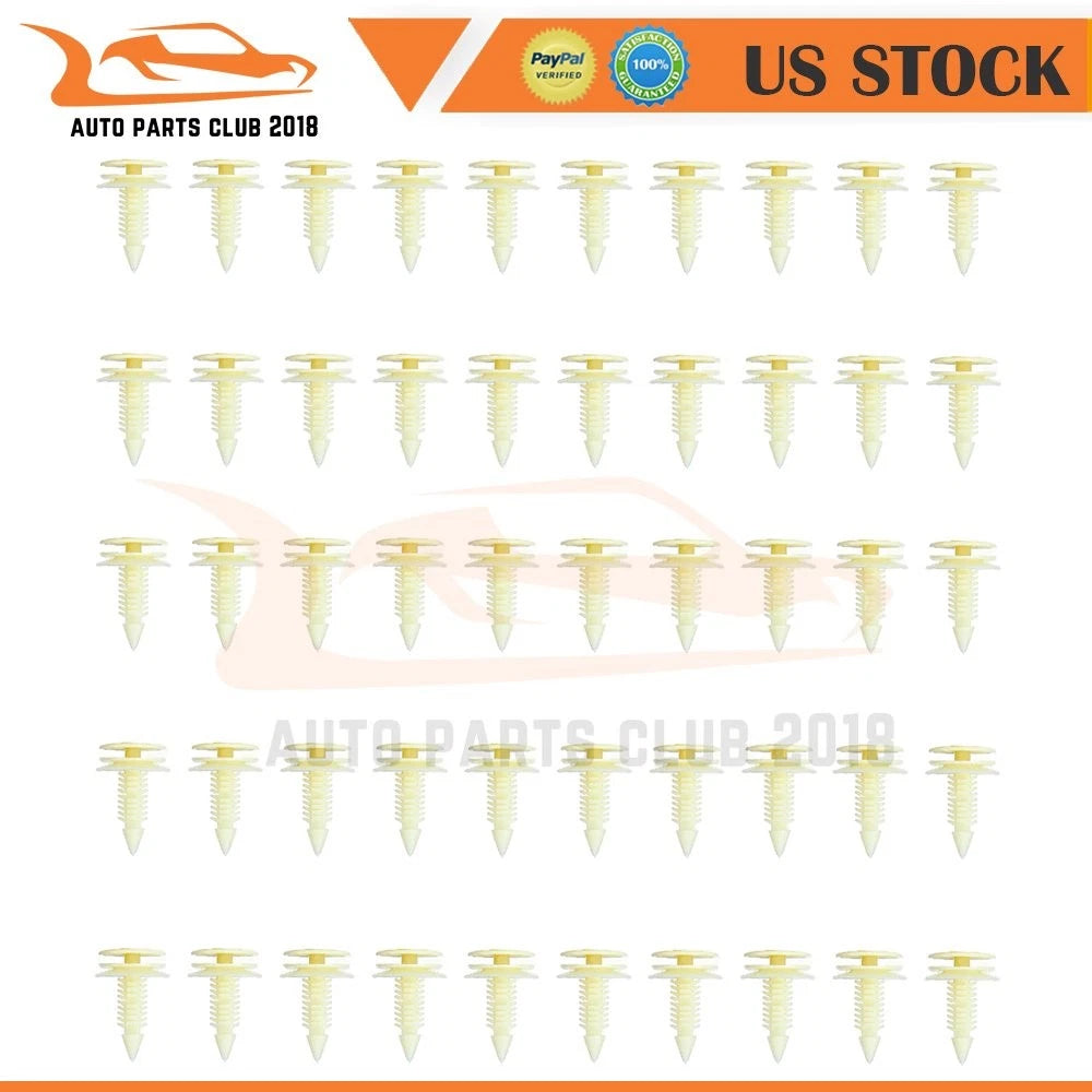 50Pcs Nylon Yellow Fender Bumper Fasteners #10285935 for GMC Chevrolet