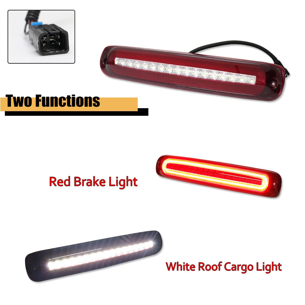 Set of 2 Rear LED Third Brake Lights for Chevy Silverado GMC Sierra (1999–2007)