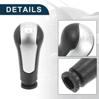 5 Speed Manual Gear Shifter Knob for Chevrolet Spark (2013–2022) Black Silver Tone