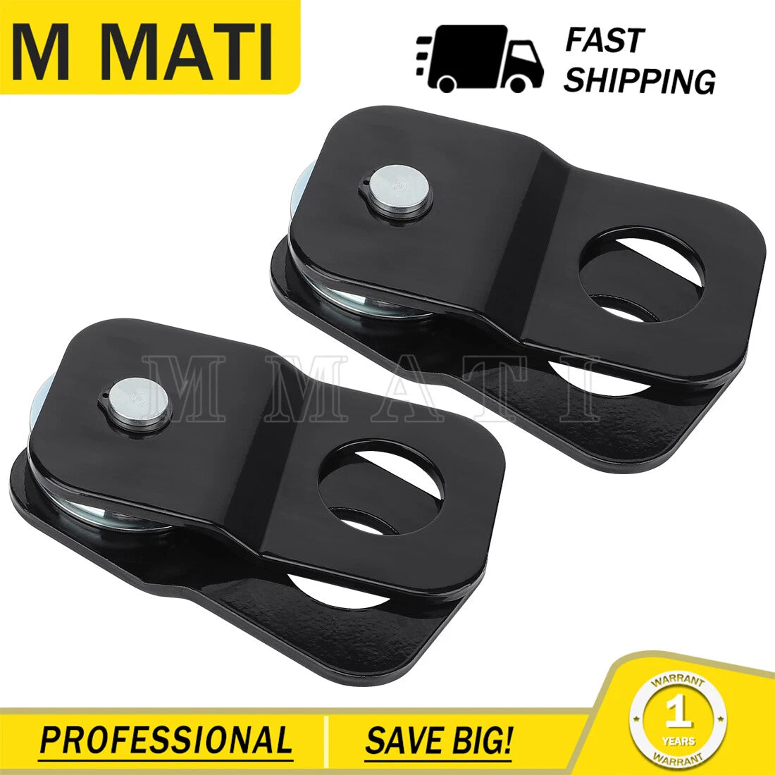 2X Snatch Blocks 4 Ton Recovery Winch Pulley for ATV UTV (8000lbs)
