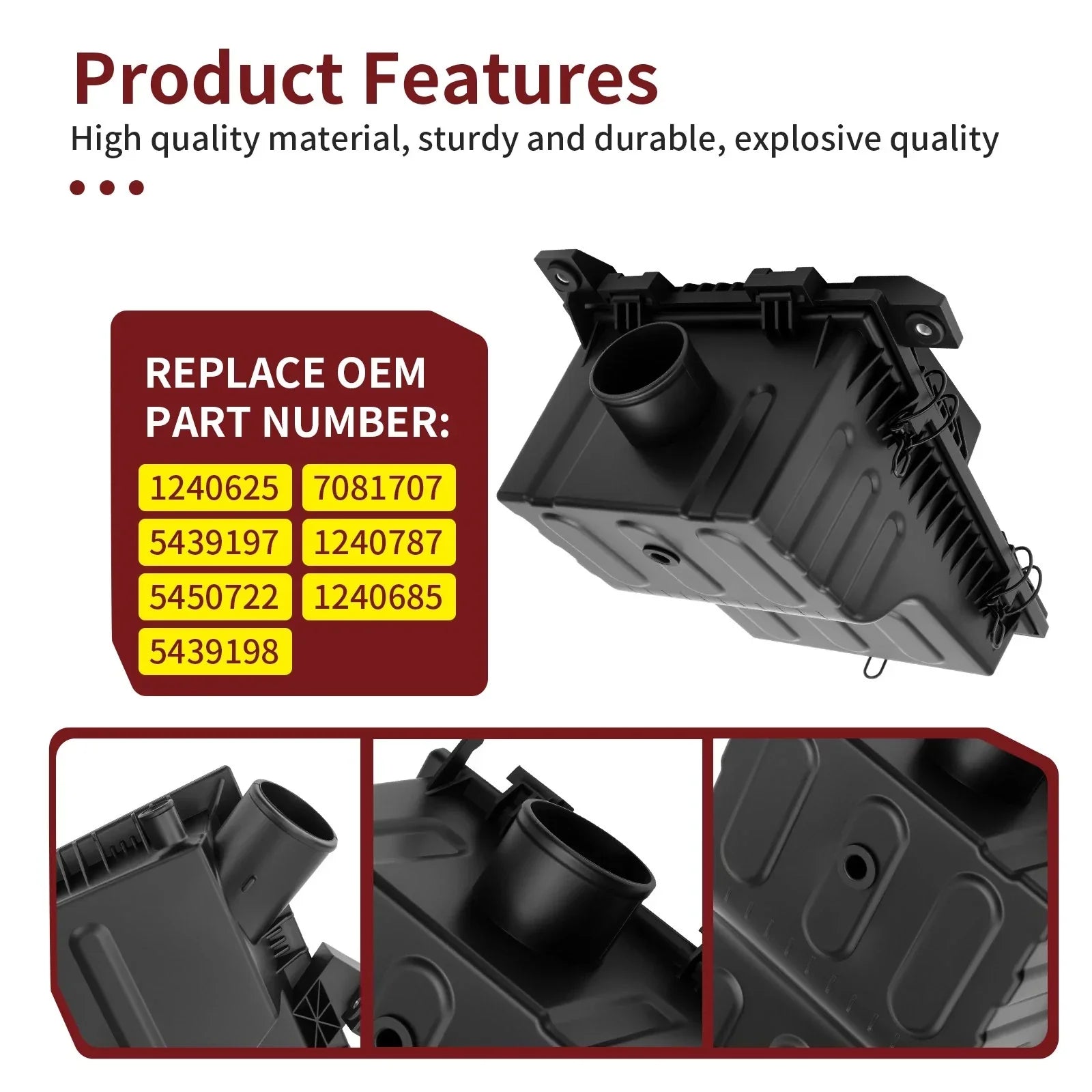 Airbox Lid Air Cover W Clip for Polaris Ranger