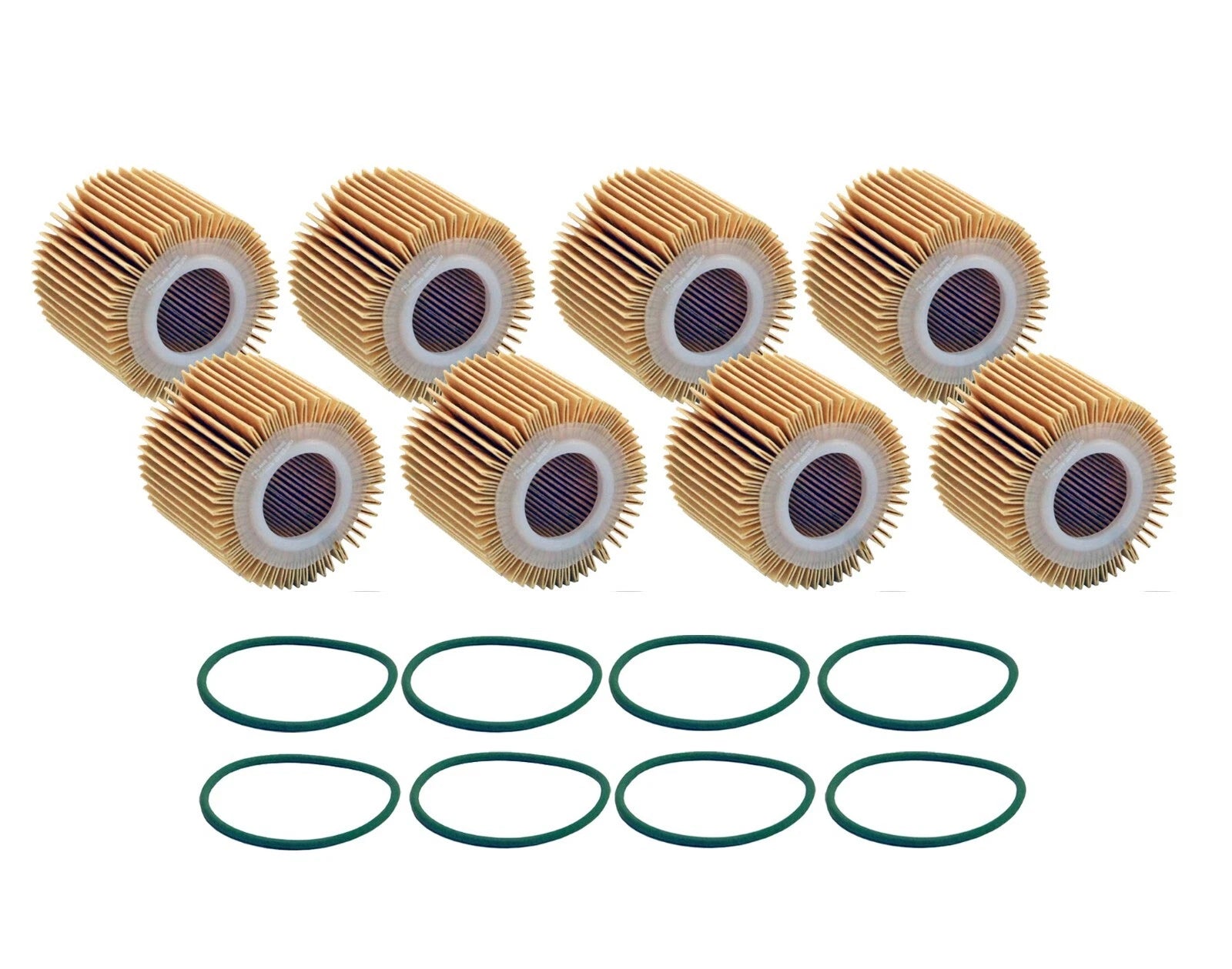 Set of 8 Engine Oil Filters for Lexus Pontiac Scion Toyota L4 StdAsp