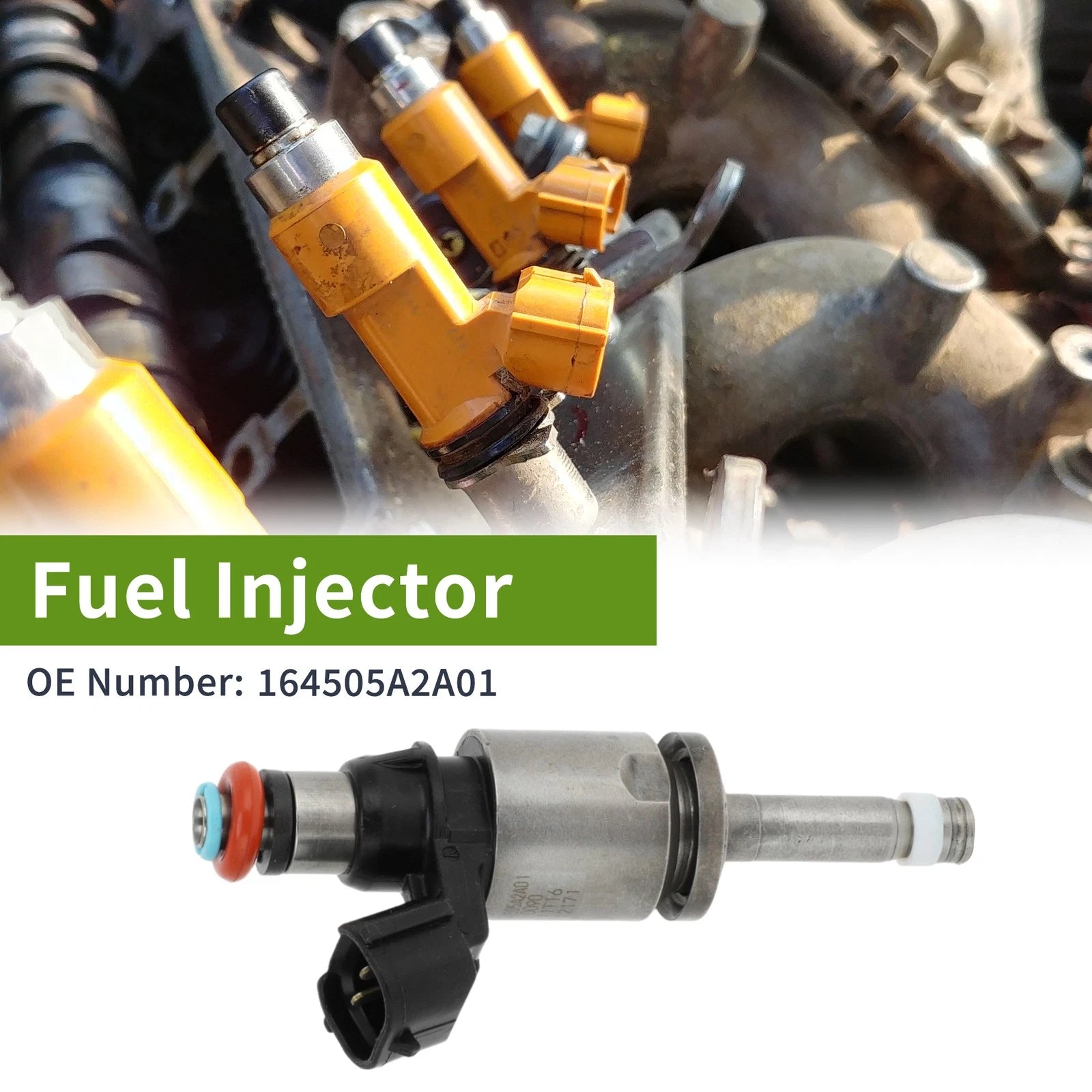 Fuel Injector No. 16450-5A2-A01 for Honda Accord 2.4L (2013–2017) 1 Pc Black