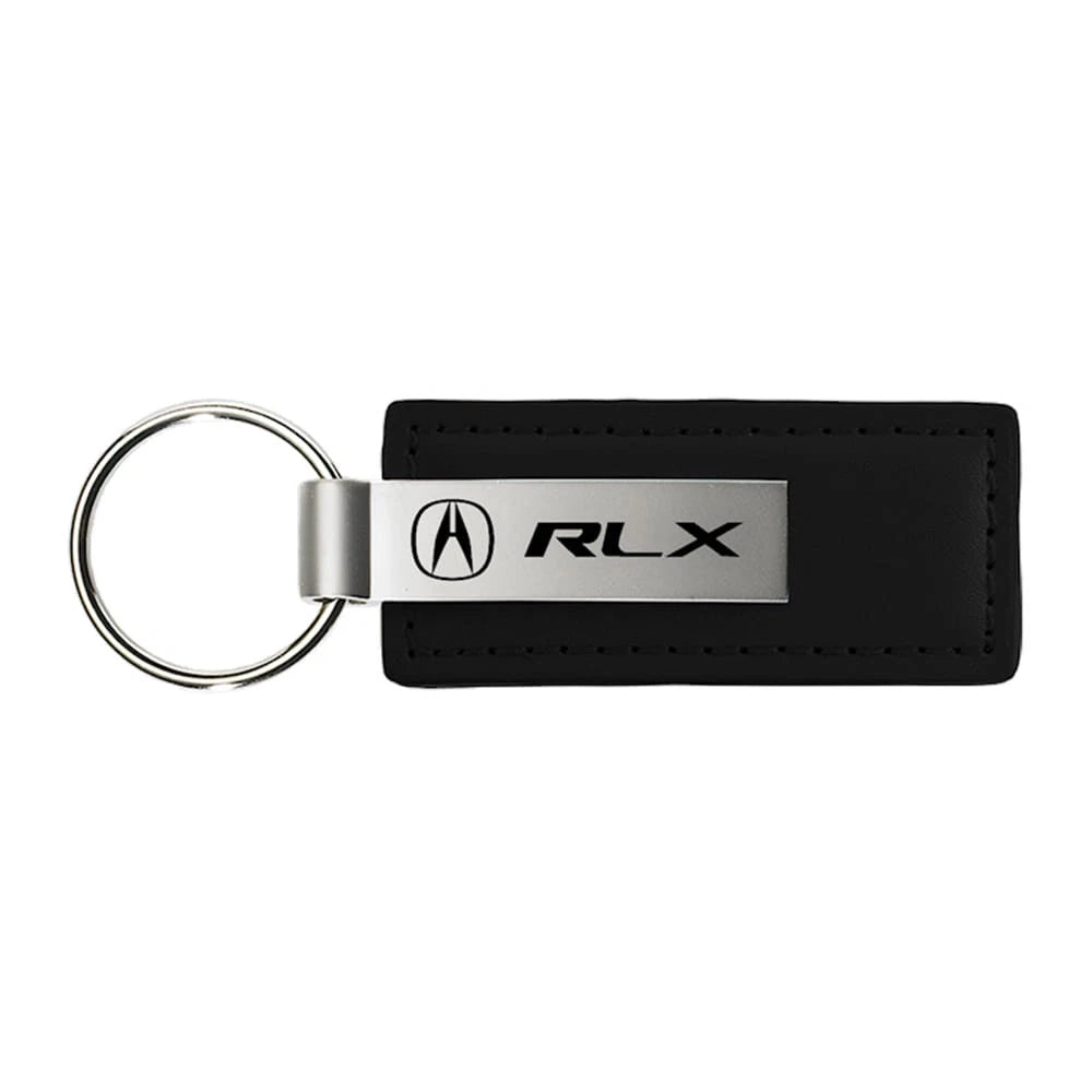 Black Leather Keychain KC1540.RLX - Officially Licensed for Acura RLX