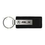 Black Leather Keychain KC1540.RLX - Officially Licensed for Acura RLX