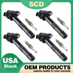 Set of 4 Ignition Coils UF602 & Spark Plugs for Honda Accord CR-V Civic Acura ILX (2012–2015)