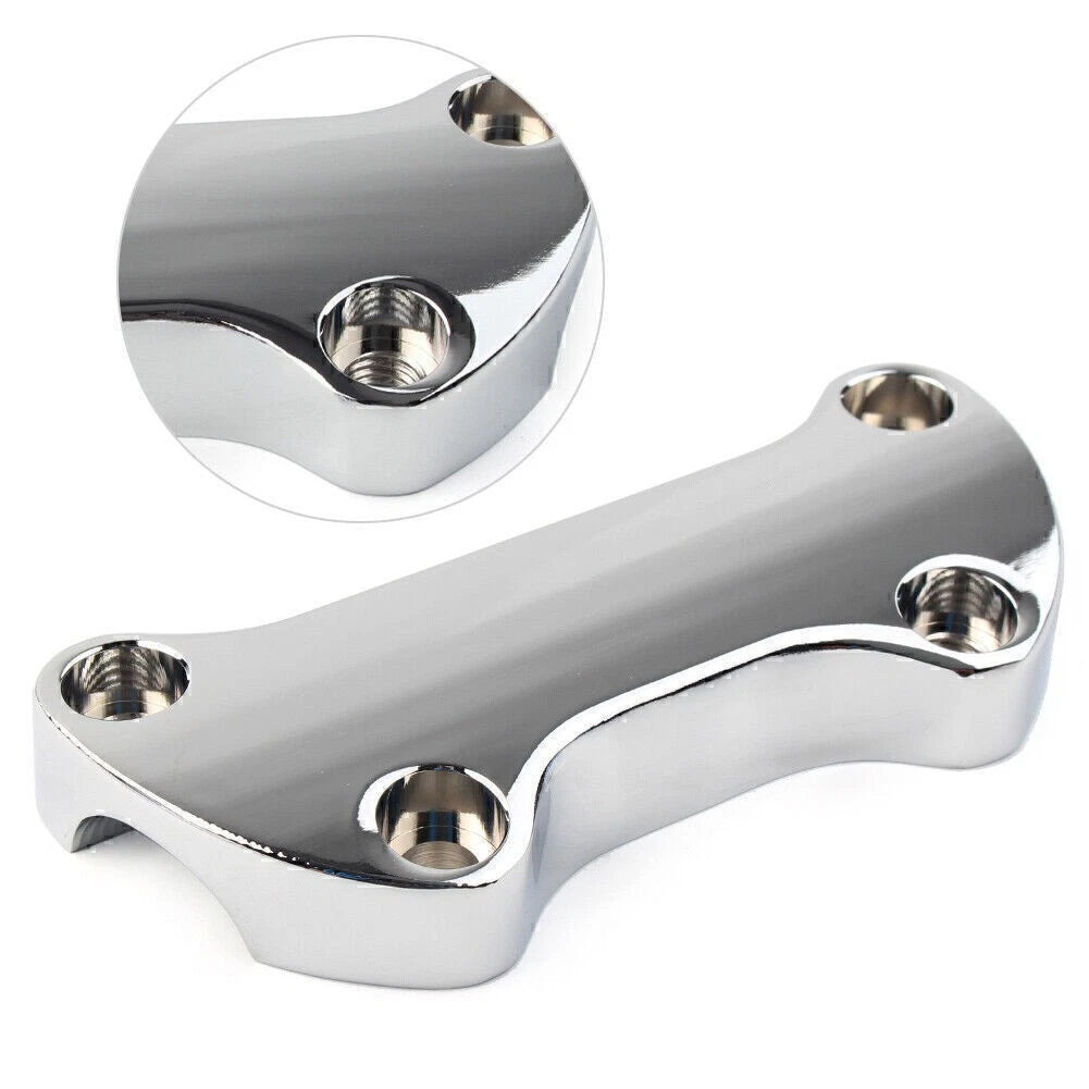 1" Bar Smooth Handlebar Riser Top Clamp for Harley Dyna Softail Sportster Chrome