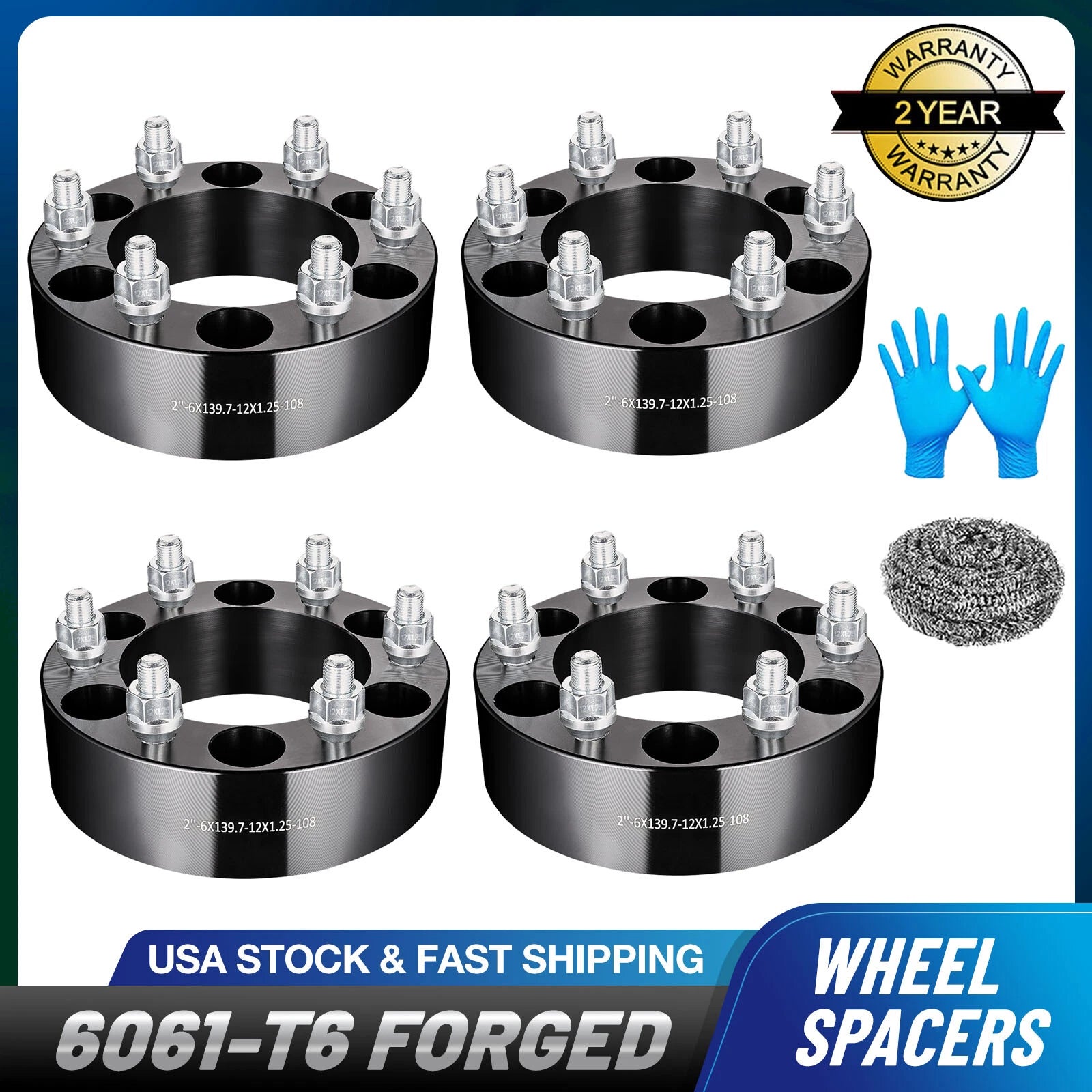 Set of 4 Wheel Spacers 2" for Nissan Titan (2004–2022)