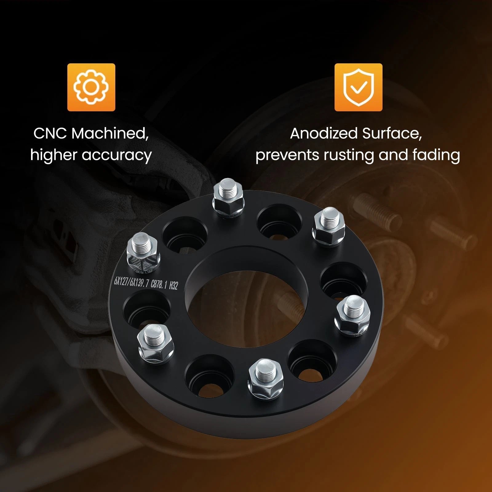 2X 32mm Wheel Spacers for Chevrolet SSR, Trailblazer, GMC Envoy (2003-2006)