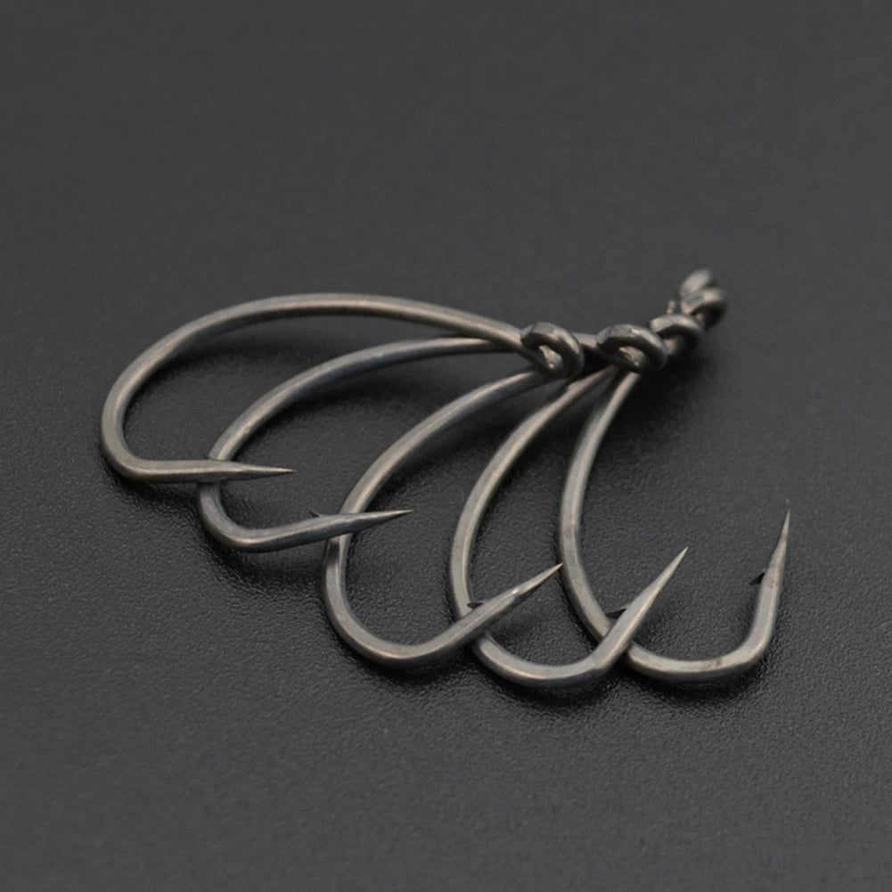 50 Barbed Curve Shank Carp Hooks for Hair Rig (Professional Series)