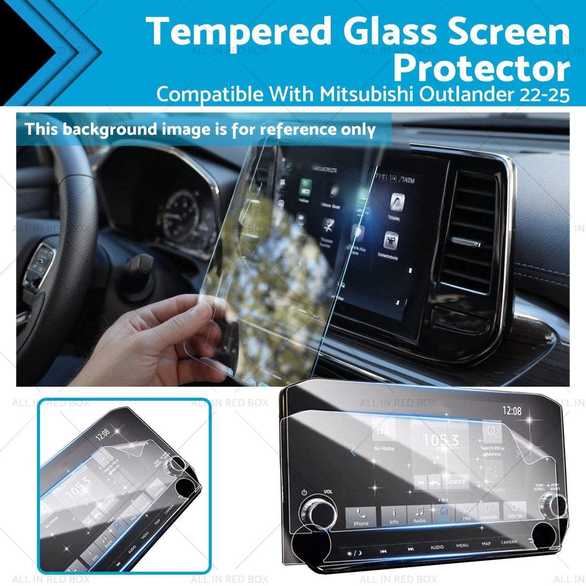2X Tempered Glass Screen Protector for Mitsubishi Outlander (2022–2025)
