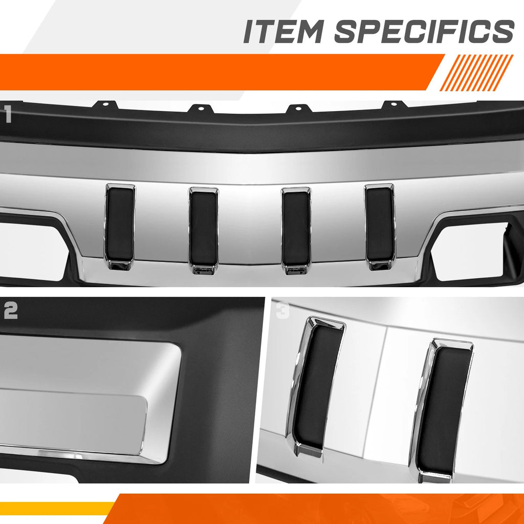Front Lower Apron Skid Plate w/ Chrome Panel for Silverado 2500 3500 HD (2015–2019)
