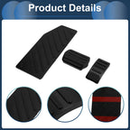 3 Pcs Automatic Foot Accelerator Pedal Covers for Ford Edge (2023) Black