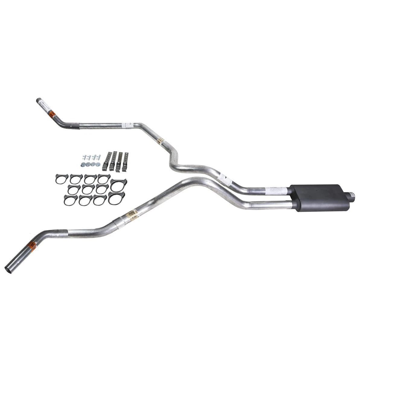 Dual Exhaust MA Pipe for Silverado 1996–1999, Flowsound Muffler, Corner Exit