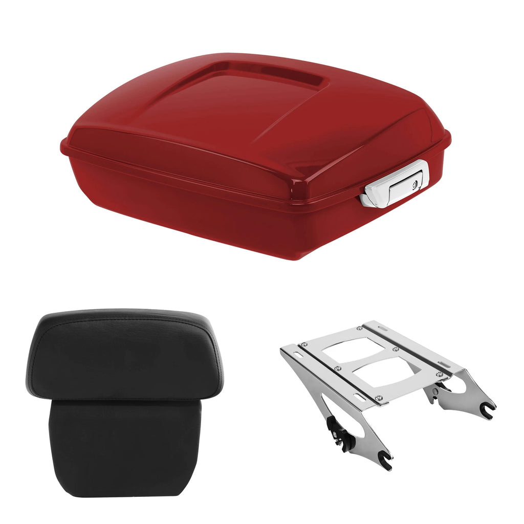 Chopped Trunk Backrest Mount for Harley Road Glide (2014–2026) Wicked Red Glossy