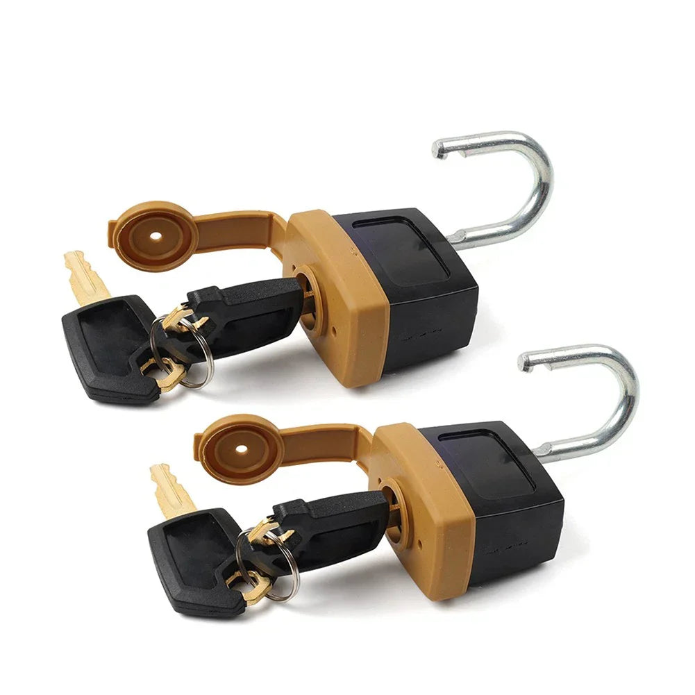 Fuel Cap Cover Lock & Padlock with 2 Keys for Caterpillar CAT