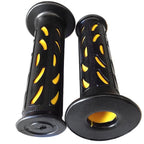 7/8" BeanStyle Engraved Yellow Gel Hand Grips for Honda CBR 600