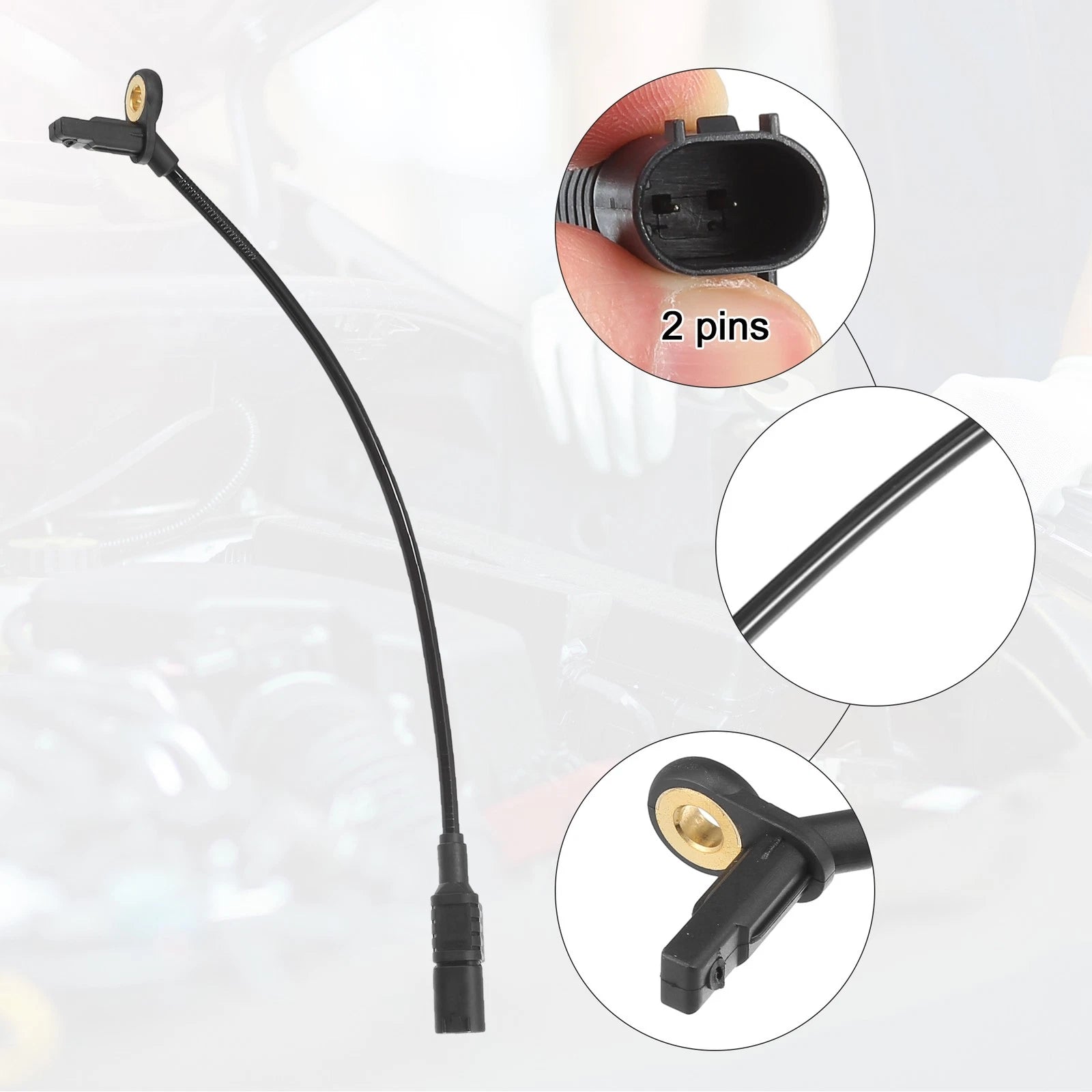 2pcs Rear ABS Sensor for Mercedes-Benz ML350 (2006–2010) No.A1644405641