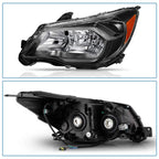 Pair of Black Halogen Headlight Lamps for Subaru Forester (2014–2016)