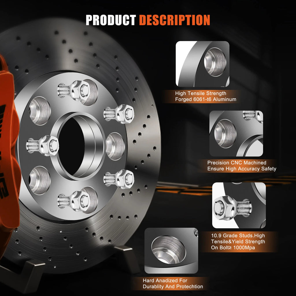 2X 1" Hubcentric Wheel Spacer for BMW 128i 325i 335i 550i 525i M3 (2008–2013)