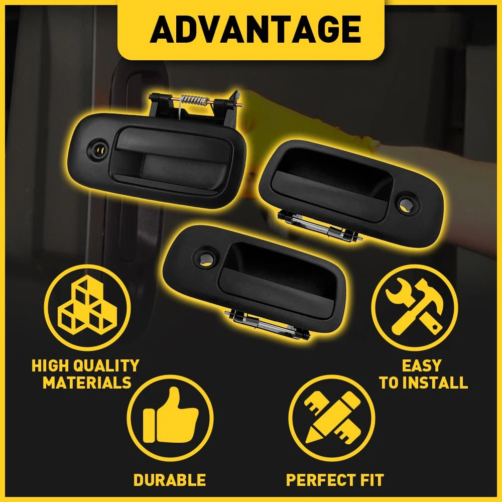 3X Outside Door Handles Set for 1996-2009 Chevy Express GMC Savana Van