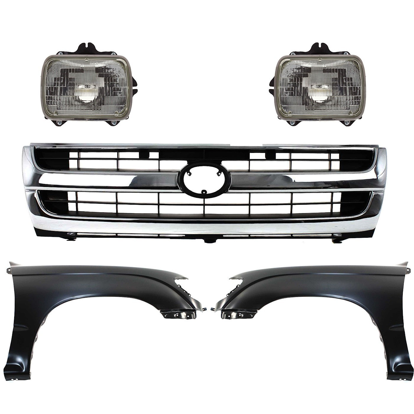 Fender Kit for Toyota Tacoma RWD (1997) Front Left & Right Steel Primed