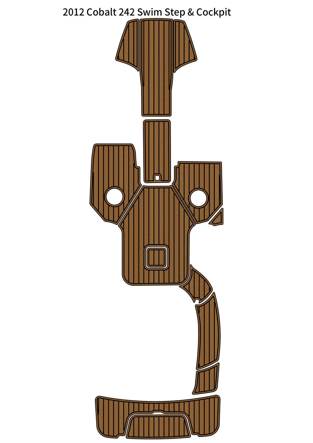 EVA Foam Faux Teak Deck Flooring for Cobalt 242 (2012)