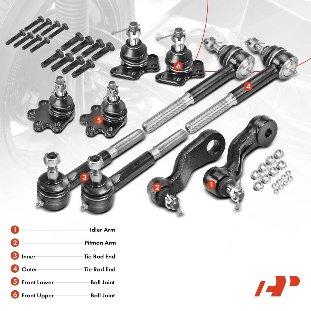 10x Inner & Outer Tie Rods for Chevrolet Tahoe GMC Yukon (2000–2006)
