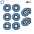 20 Pcs Flap Wheels 4-1/2 Inch x 7/8 Inch 60 Grit for Angle Grinder