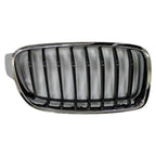 Replacement Black Chrome Plastic Passenger Side Grille (See compatibility Chart)
