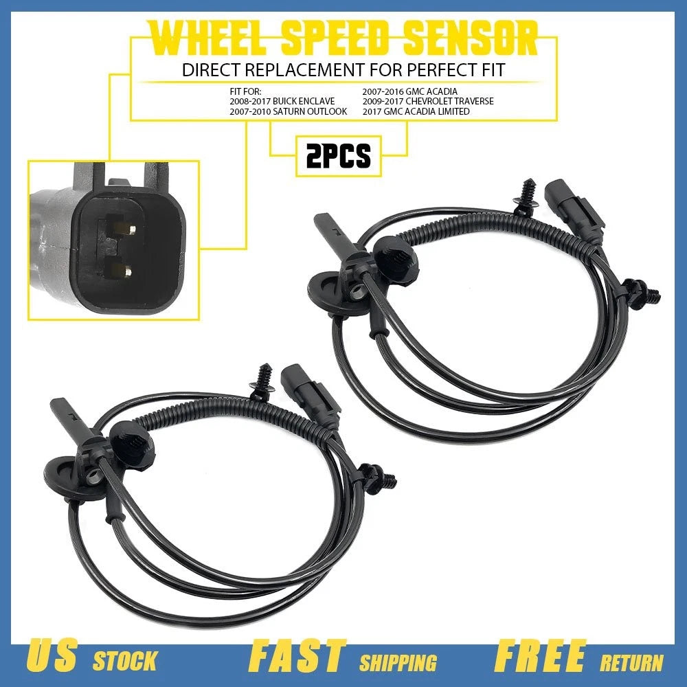 2x ABS Wheel Speed Sensor for Enclave Traverse Acadia (2008–2017)