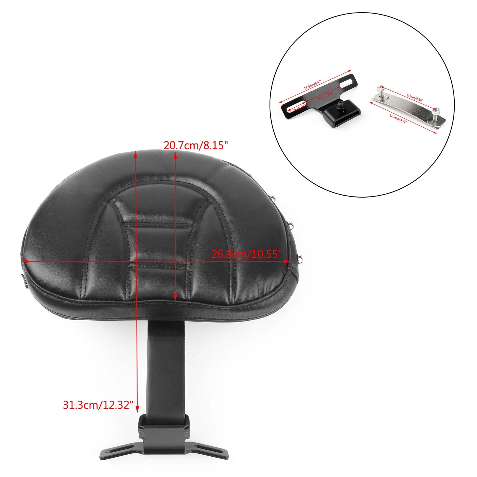 Driver Seat Backrest Pad for Harley Fatboy FLSTF (2007–2017)