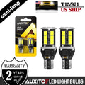 2X White LED Backup Reverse Light Bulbs for Car (912, 921, T15, W16W)