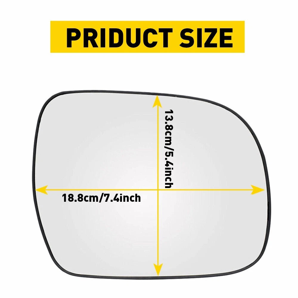Heated Convex Glass Wing Mirror for Lexus RX (2004–2009)